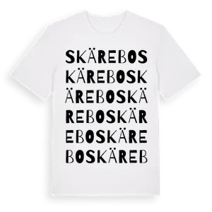 Skärebo ordlek t-shirt – ekologisk bomull t-shirt från Pinshirt