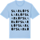 Blue Soul t-shirt med Skarköp ordlek t-shirt