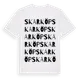 White t-shirt med Skarköp ordlek t-shirt