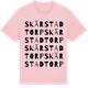 Pink Cotton t-shirt med Skärstadtorp ordlek t-shirt