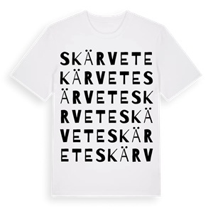Skärvete ordlek t-shirt – ekologisk bomull t-shirt från Pinshirt