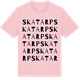 Pink Cotton t-shirt med Skatarp ordlek t-shirt