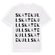White t-shirt med Skatekull ordlek t-shirt