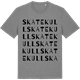 Mid Heather Gray t-shirt med Skatekull ordlek t-shirt