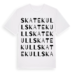 Skatekull ordlek t-shirt – ekologisk bomull t-shirt från Pinshirt
