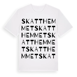 Skatthemmet ordlek t-shirt – ekologisk bomull t-shirt från Pinshirt