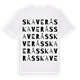 White t-shirt med Skaverås ordlek t-shirt