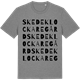 Mid Heather Gray t-shirt med Skede Klockaregård ordlek t-shirt