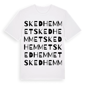 Skedhemmet ordlek t-shirt – ekologisk bomull t-shirt från Pinshirt