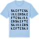 Blue Soul t-shirt med Skefteskullen ordlek t-shirt