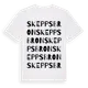 White t-shirt med Skeppsbron ordlek t-shirt