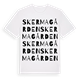 White t-shirt med Skermagården ordlek t-shirt