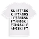 White t-shirt med Skiftäng ordlek t-shirt