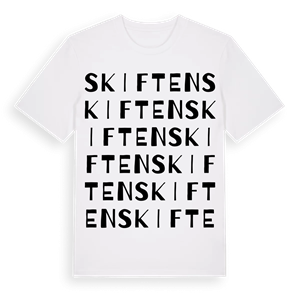 Skiften ordlek t-shirt – ekologisk bomull t-shirt från Pinshirt