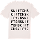 Vintage White t-shirt med Skiften ordlek t-shirt
