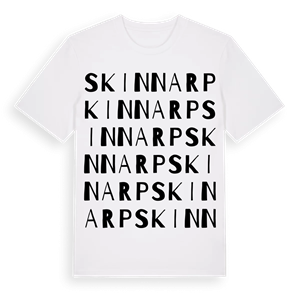 Skinnarp ordlek t-shirt – ekologisk bomull t-shirt från Pinshirt