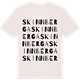 Vintage White t-shirt med Skinnberga ordlek t-shirt