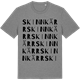 Mid Heather Gray t-shirt med Skinnkärr ordlek t-shirt