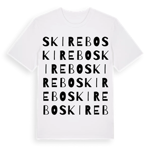 Skirebo ordlek t-shirt – ekologisk bomull t-shirt från Pinshirt