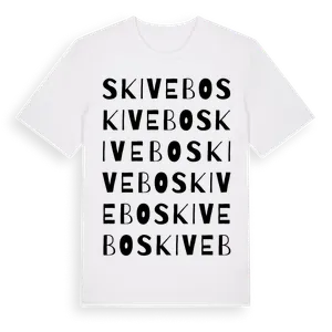 Skivebo ordlek t-shirt – ekologisk bomull t-shirt från Pinshirt