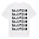 White t-shirt med Skjutebo ordlek t-shirt