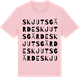 Pink Cotton t-shirt med Skjutsgärde ordlek t-shirt