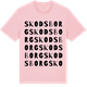 Pink Cotton t-shirt med Skodsborg ordlek t-shirt