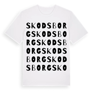 Skodsborg ordlek t-shirt – ekologisk bomull t-shirt från Pinshirt