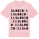 Pink Cotton t-shirt med Skogedill ordlek t-shirt