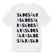 White t-shirt med Skogsåkra ordlek t-shirt