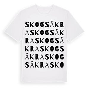 Skogsåkra ordlek t-shirt – ekologisk bomull t-shirt från Pinshirt