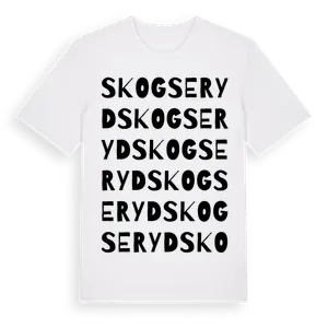 Skogseryd ordlek t-shirt – ekologisk bomull t-shirt från Pinshirt