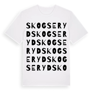 Skogseryd ordlek t-shirt – ekologisk bomull t-shirt från Pinshirt