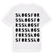 White t-shirt med Skogsfors ordlek t-shirt