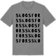 Mid Heather Gray t-shirt med Skogsfors ordlek t-shirt