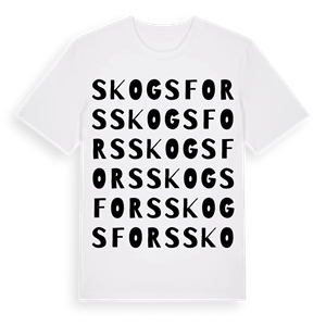 Skogsfors ordlek t-shirt – ekologisk bomull t-shirt från Pinshirt