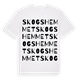 White t-shirt med Skogshemmet ordlek t-shirt