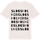 Vintage White t-shirt med Skogsholmen ordlek t-shirt