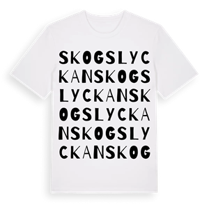 Skogslyckan ordlek t-shirt – ekologisk bomull t-shirt från Pinshirt