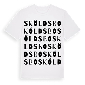 Sköldsbo ordlek t-shirt – ekologisk bomull t-shirt från Pinshirt