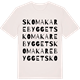 Vintage White t-shirt med Skomakarebygget ordlek t-shirt
