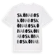 White t-shirt med Skönabo ordlek t-shirt