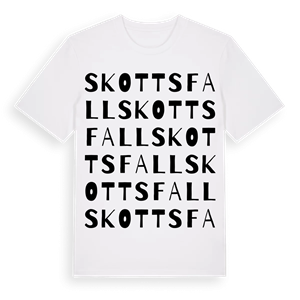 Skottsfall ordlek t-shirt – ekologisk bomull t-shirt från Pinshirt