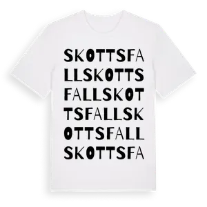 Skottsfall ordlek t-shirt – ekologisk bomull t-shirt från Pinshirt