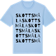 Blue Soul t-shirt med Skottsmåla ordlek t-shirt
