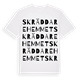 White t-shirt med Skräddarehemmet ordlek t-shirt