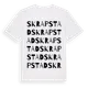 White t-shirt med Skrapstad ordlek t-shirt