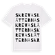 White t-shirt med Skrevaslätterna ordlek t-shirt