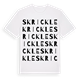 White t-shirt med Skrickle ordlek t-shirt