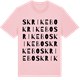 Pink Cotton t-shirt med Skrikebo ordlek t-shirt